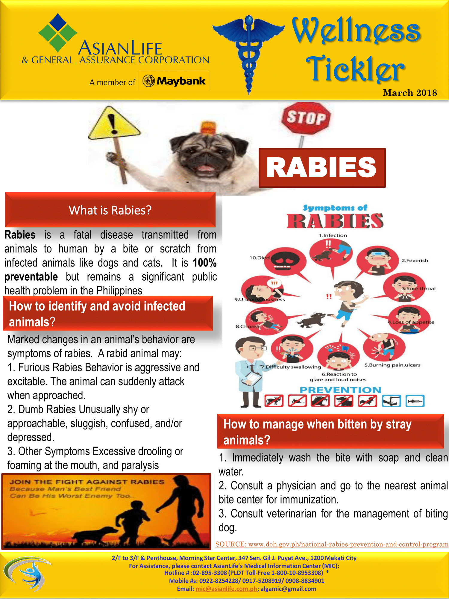 Etiqa Philippines Wellness Tickler March 2018: Rabies - News Room - Etiqa  Life & General Assurance Philippines, Inc.